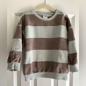Zara Unisex Kids EUC 2-3T Striped Sweatshirt